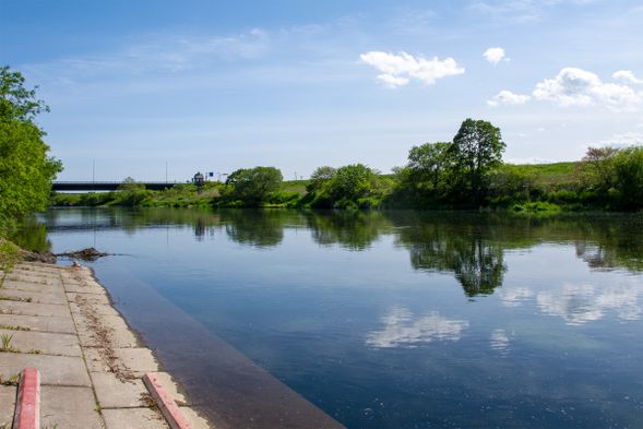 長都大橋出発点に到着