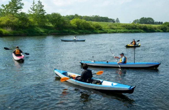 カヤックで出発