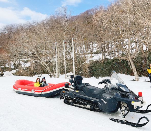 ゲレンデまではスノーラフティング体験