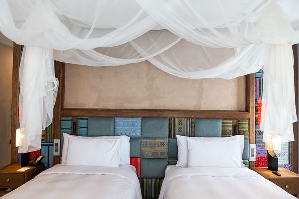 Garrya Mù Cang Chải房型樣式算多,而且房間空間設施不只完善,重要的是有把放鬆的氛圍表現出來