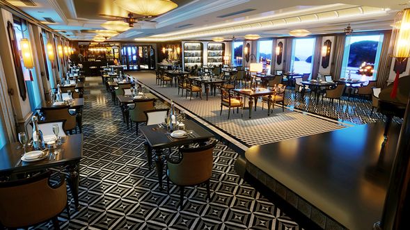 貴賓於餐廳享用頂級午餐