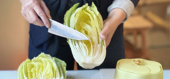 備料| 挑選白菜,清洗、晾乾,切適當大小
