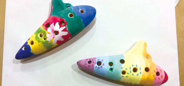 【オカリナ絵付け作品例】