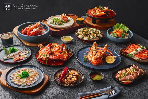享受無限量龍蝦、最新鮮的海鮮吃到飽