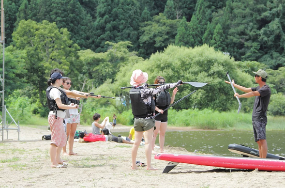 3.砂浜でレクチャー