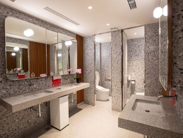 鼎泰豊はトイレも常に清潔に保たれ、ホスピタリティを欠かしません。