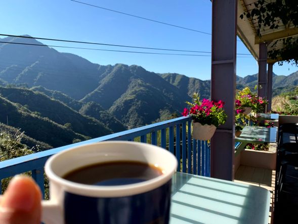 青葉山莊にて朝食