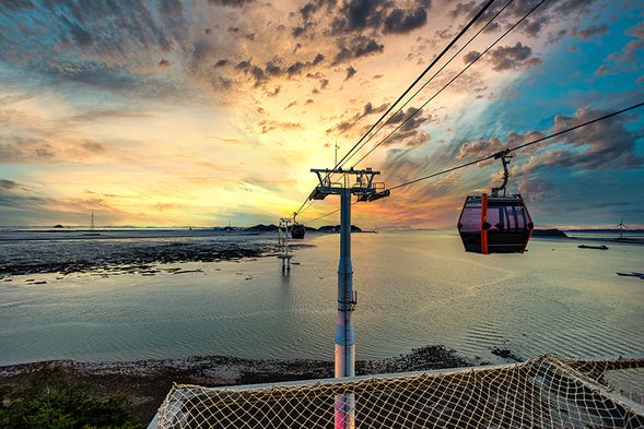 搭乘嶼海浪濟扶島海上纜車,濟扶島自由活動