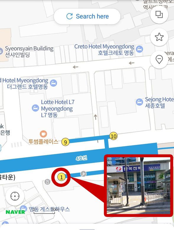 明洞站1號出口-0