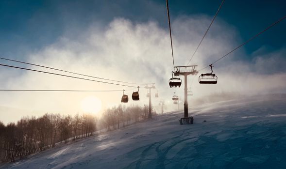 抵達滑雪場