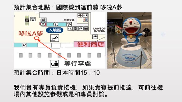 新千歲機場集合出發前往飯店