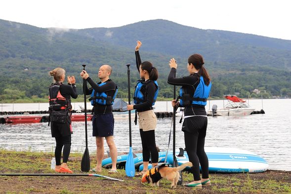 ②体験内容説明
陸上でインストラクターより内容を説明いたします。