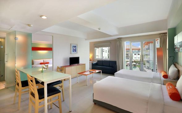 入住四星精選風格親子飯店(可四人一間家庭房)~HARRIS Hotel & Residence Riverview Kuta Bali - HARRIS Family Room