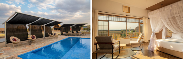 🛏️住宿:Lake Burunge Baobab Tented
坐落於 Lake Burunge 湖畔,鄰近 Tarangire National Park,是一處結合自然景觀與舒適住宿體驗的帳篷式旅宿。這裡被湖泊、草原與猴麵包樹環繞,視野遼闊,能遠眺 Tarangire 一帶的自然景致,讓旅人從抵達的那一刻起,便感受到坦尚尼亞北部獨特的荒野氛圍。