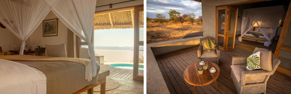 🛏️住宿:Manyara's Secret
Manyara's Secret 是位於 Lake Manyara 一帶的精品奢華 Villa Lodge,主打小規模、私密感與湖景視野。
每棟 Villa 多設有私人泳池、露台與戶外淋浴,適合在 Safari 後放鬆休息,享受安靜舒適的湖畔假期。