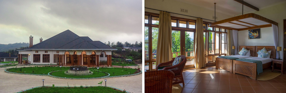 🛏️住宿:Ngorongoro Coffee Lodge-Karatu
結合傳統非洲設計與現代舒適元素。寬敞獨立小屋式客房,設有壁爐、私人陽台,可俯瞰咖啡園或花園景色。清晨可見薄霧籠罩咖啡園,日落時分環境靜謐,特別適合放鬆。