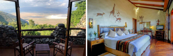 🛏️ 住宿: Ngorongoro Serena Safari Lodge
藏身於壯闊火山口邊緣的經典野奢體驗
坐落於世界自然遺產—**恩戈羅恩戈羅火山口**邊緣,提供一場結合自然奇觀與文化風情的深度體驗。