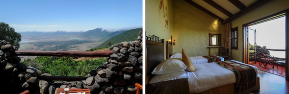 🛏️住宿:Serena Ngorongoro
恩戈羅恩戈羅最具代表性的飯店之一。飯店直接坐擁火山口壯麗景觀,房間與公共區域皆可俯瞰世界最大的完整火山口