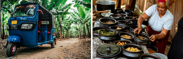 Mto wa Mbu 小鎮
搭乘 Tuk Tuk 穿梭在 Mto wa Mbu 小鎮,體驗最道地的交通方式。途中可欣賞小鎮風光,走進傳統市集,參觀稻田與香蕉園,貼近居民的日常,深度感受坦尚尼亞獨特的文化與生活氛圍。