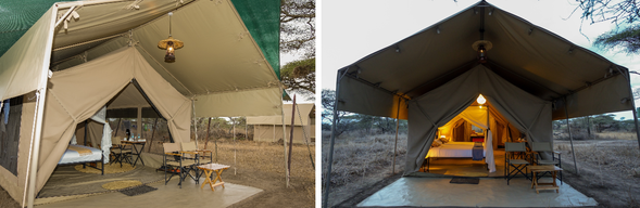 🛏️住宿:Maliaka camp-Migration Camp(連住2晚-第一晚)
位於大遷徙動線核心區域,貼近 Mara River。
抵達北部的這一晚,是正式進入渡河戰場的時刻。
移動式豪華營地,讓你跟隨牛羚與斑馬的腳步前行。