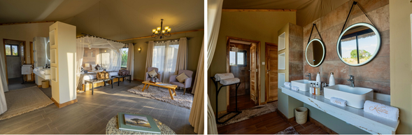 🛏️住宿:Karibu Mara River Camp(連住3晚-第三晚)
晚上圍繞營火而坐,在星空下舉杯,為這趟草原旅程劃下深刻句點。