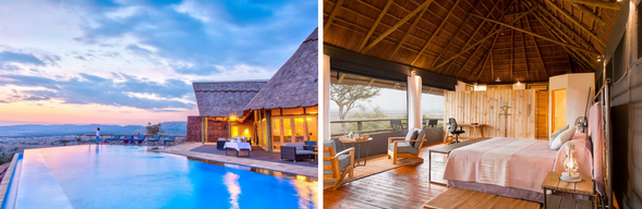 🛏 住宿:Lahia Tented Lodge(連住2晚,第一晚)
位於塞倫蓋提西部高地,帳篷視野極佳。每間帳篷均設有觀景陽台與大床,晚間可聽見動物聲音遠遠傳來,真正沉浸在自然中。主帳篷設有餐廳與觀景平台,是觀看日落與星空的絕佳地點。