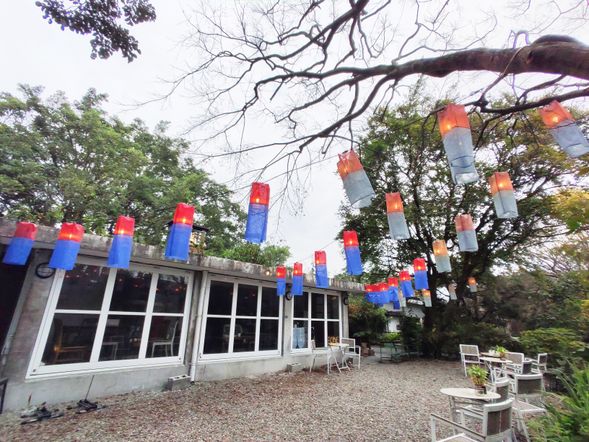 位於美軍宿舍群中,特色的陽明山舍廊房咖啡廳