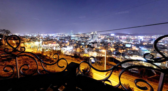 靠近清州機場的景點 - 壽岩谷眺望臺夜景