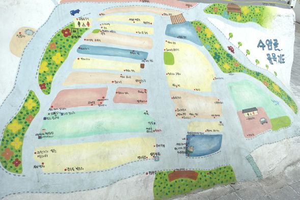 靠近清洲機場景點 - 壽岩谷壁畫村地圖