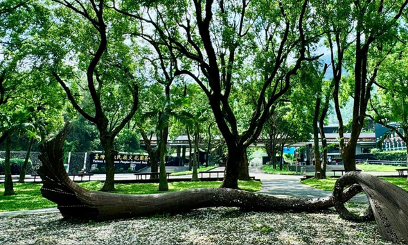 沿路欣賞園區內的大自然