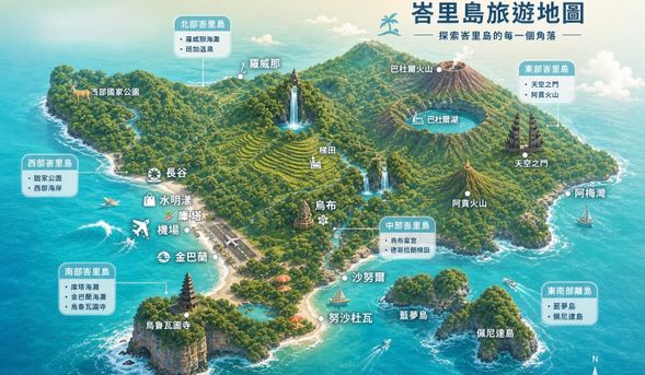 峇里島旅遊地圖