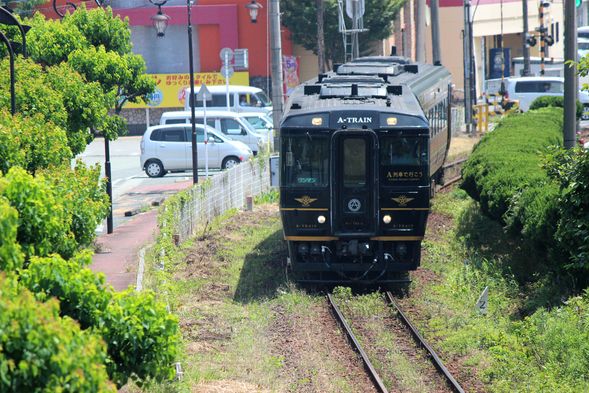 departure to Misumi Station on the "A-Train" from Kumamoto Station
