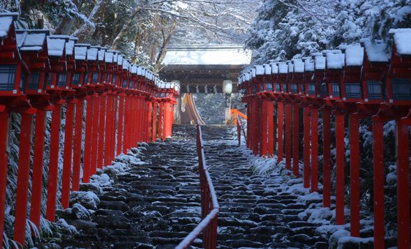Kifune Shrine (Visit the famous power spot for love & relationships / approx. 40 min)