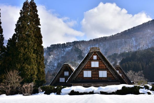 Shirakawa-go, a World Heritage Site
(Enjoy the beautiful, snow-covered scenery of Japan's pristine landscape / approx. 90 minutes)