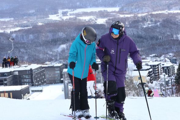 Ski Lesson Begins
The ski instructor will check the equipment fit, assesses the students' skill levels first, then begin the lesson.