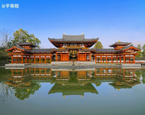 Byodo-in temple <<World Heritages!!>>
・It is very famous because the Phoenix Hall is depicted on the 10 yen coin.
・You can enjoy various matcha foods in Omotesando.