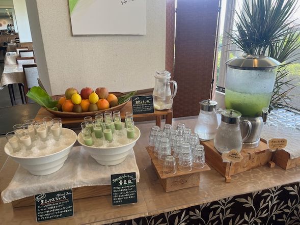 Enjoy breakfast at the hotel