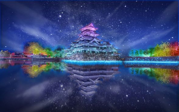 ★ After dinner, enjoy the Matsumoto Castle Projection Mapping and the city illumination with approximately 80,000 lights.