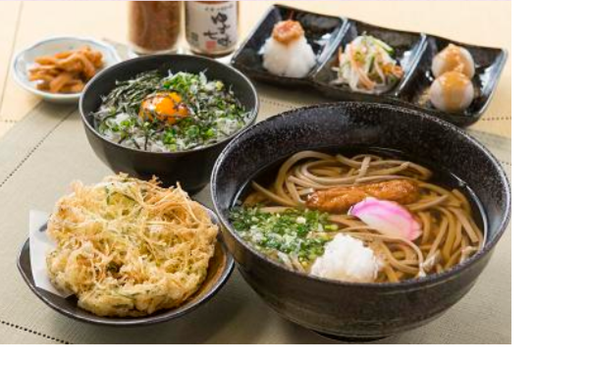 Lunch: e.g.Country Soba Noodles Set Meal