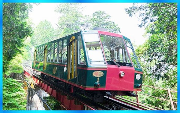 <Walking>
↓
Enryakuji Cable Station
↓
<Mount Hiei Sakamoto Cable/Ride the longest cable car in Japan, with a total length of 2,025m>
↓
Sakamoto Cable Station
↓
<Bus>