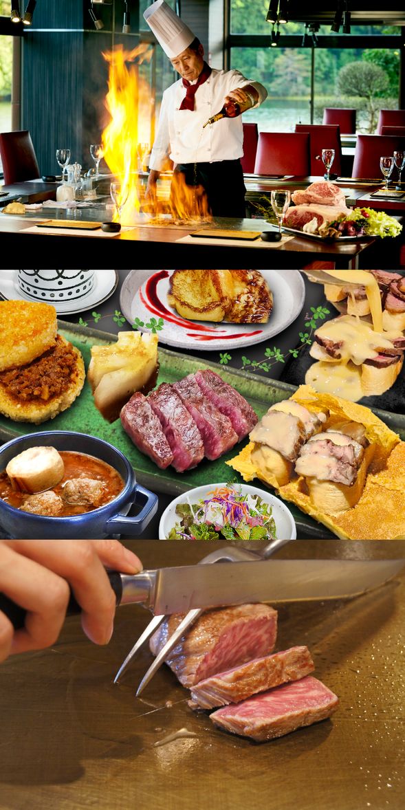 Teppan Dining Tenma
Omi Beef steak & roast beef teppanyaki dinner (Approx. 80 min)
Rainy Day Bonus:
Receive a 150g souvenir pack of Omi Beef Curry
Eligibility for the rainy-day gift will be determined during dinner on the day of the tour.