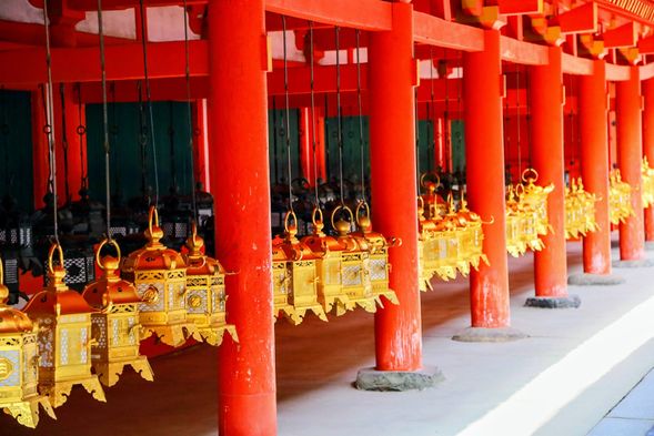Kasuga Taisha Shrine <<World Heritages!!>>
・Nara's most celebrated shrine
・The 3,000 stone lanterns are very magical and a must-see.