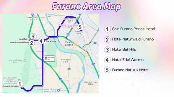 Furano Area Map