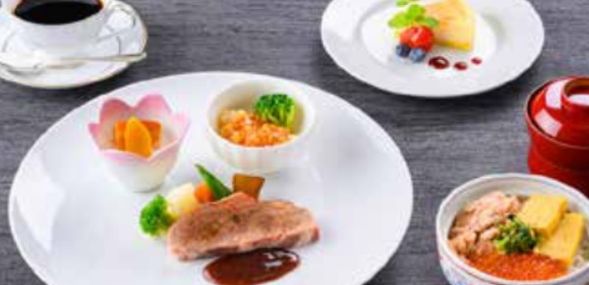 Lunch :
Kami Furano Pork with Ginger
- Pumpkin and Carrot in Milk
- Deep Fried Hokkaido Pollack with Chili Sauce
- Hokkaido Salmon and Trout Ikura Donburi
- Miso Soup
- Hokkaido Cream Cheese Cake
- Coffee
Menu items and ingredients are subject to change depending on availability.
The photo is for illustrative purposes only.