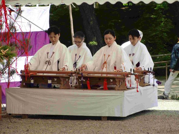 Shinto ceremony starts(@Tamba Kameyama Castle Ruins)