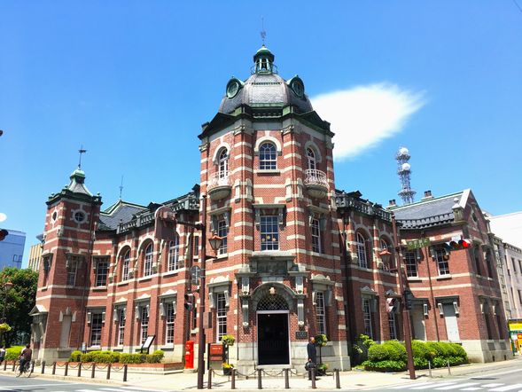 Visit Iwate Bank red brick building.