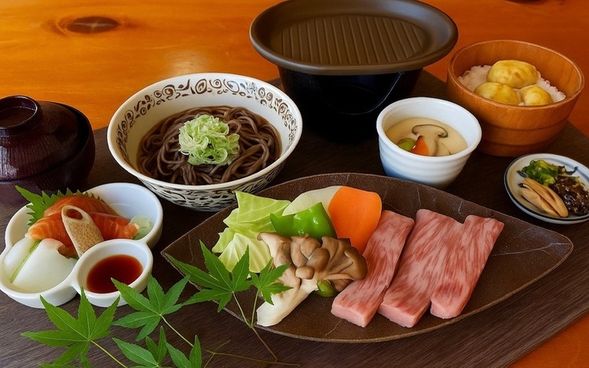 Magomekan
(Enjoy a tour-exclusive special dinner featuring Shinshu Apple Beef, chestnut sticky rice, and more / Approx. 60 min.)