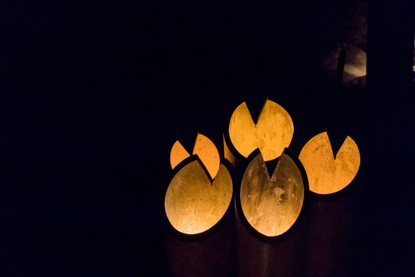 18:20 Experience the illumination event at Yutoku Inari Shrine