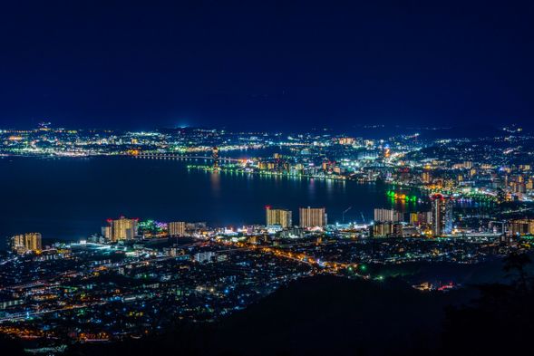 駅のテラスからの絶景