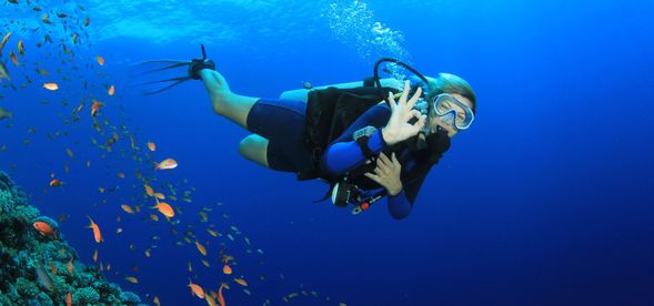 Have your 1st dive after the theory and pool session.